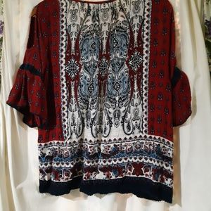 Forbidden Los Angeles Boho Cold Shoulder Size L